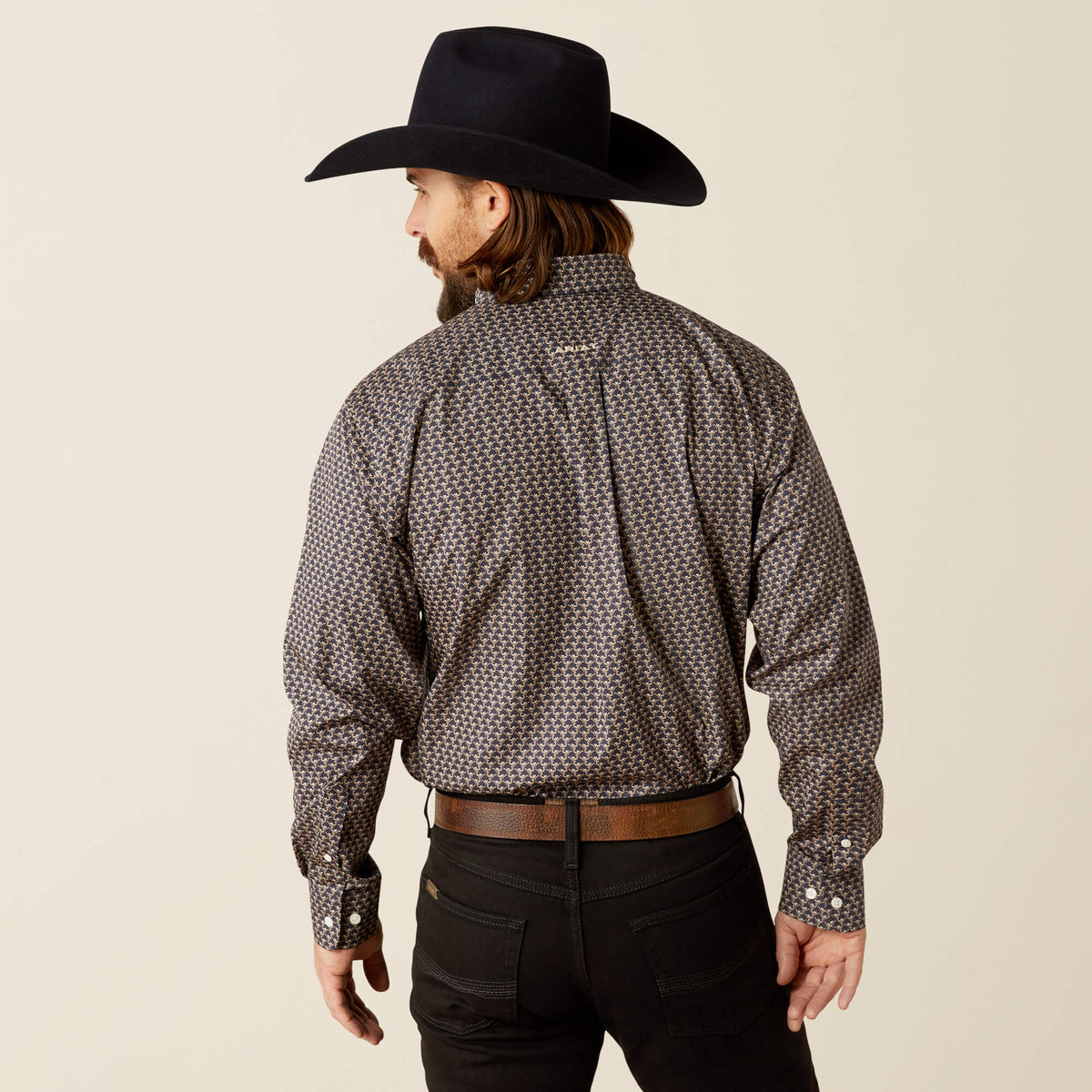 Ariat Wrinkle Free Fields Classic Fit Shirt – Dark Green, back