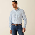 Ariat Wrinkle Free Booker Fitted Shirt in Blue