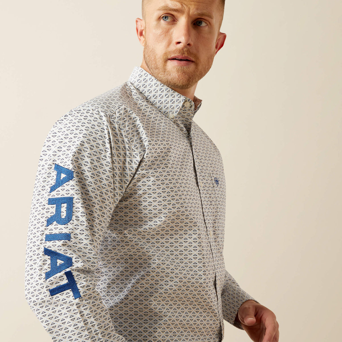Ariat Team Drew Classic Fit Shirt – Blue/Navy, detail 1