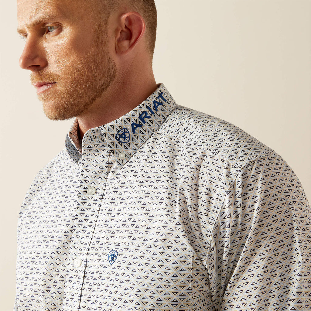 Ariat Team Drew Classic Fit Shirt – Blue/Navy, detail 2