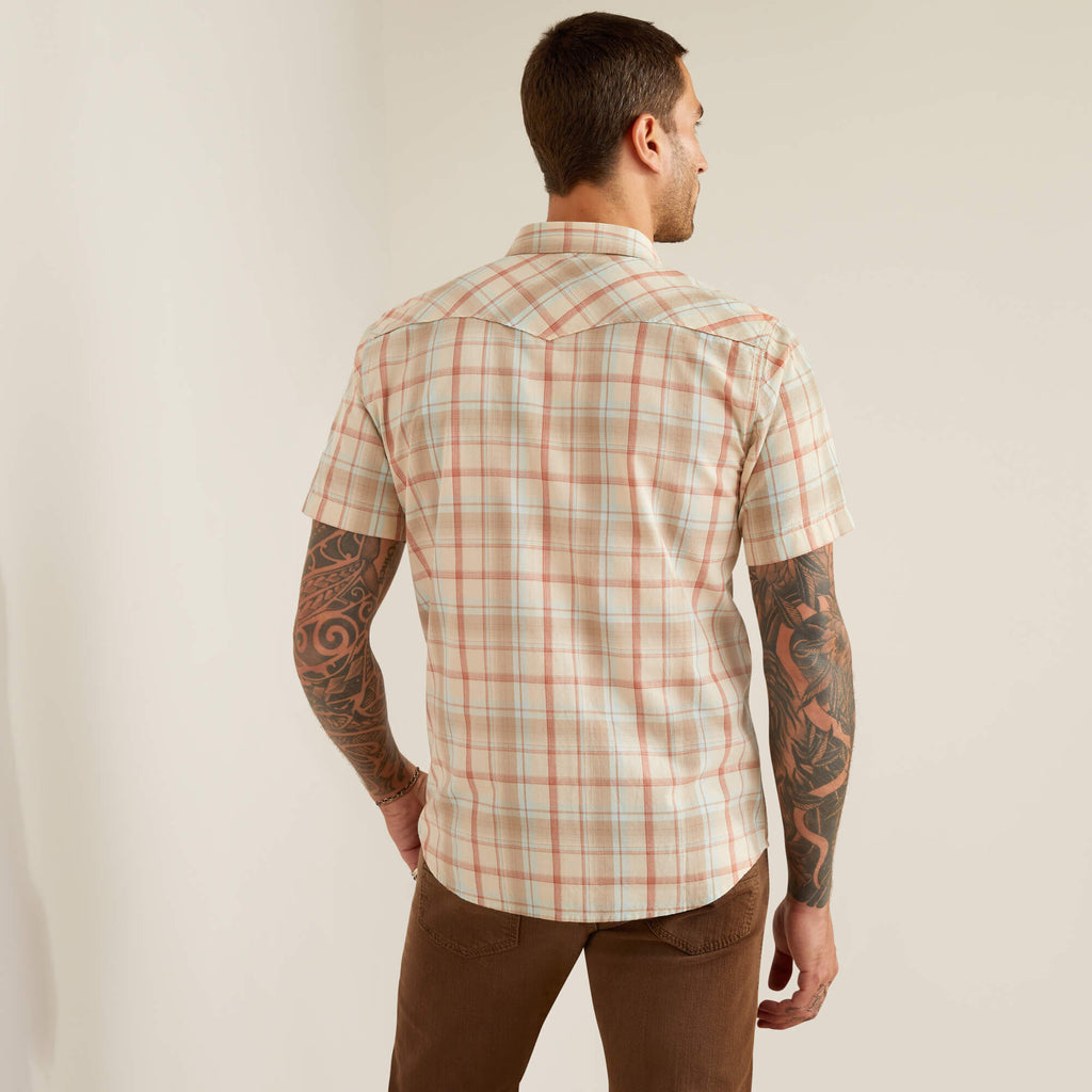 Ariat Horton Retro Fit Short Sleeve Shirt in Light Brown