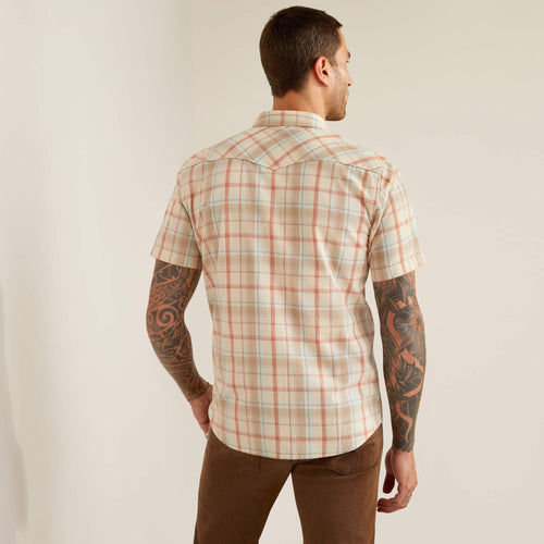 Ariat Horton Retro Fit Short Sleeve Shirt in Light Brown