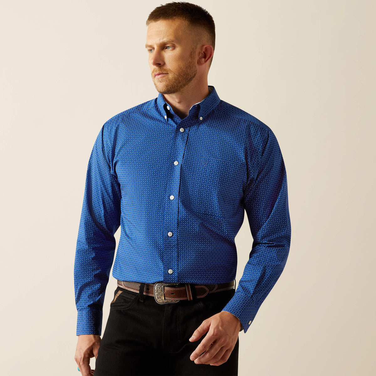 Ariat Wrinkle Free Bodie Classic Fit Shirt in Navy