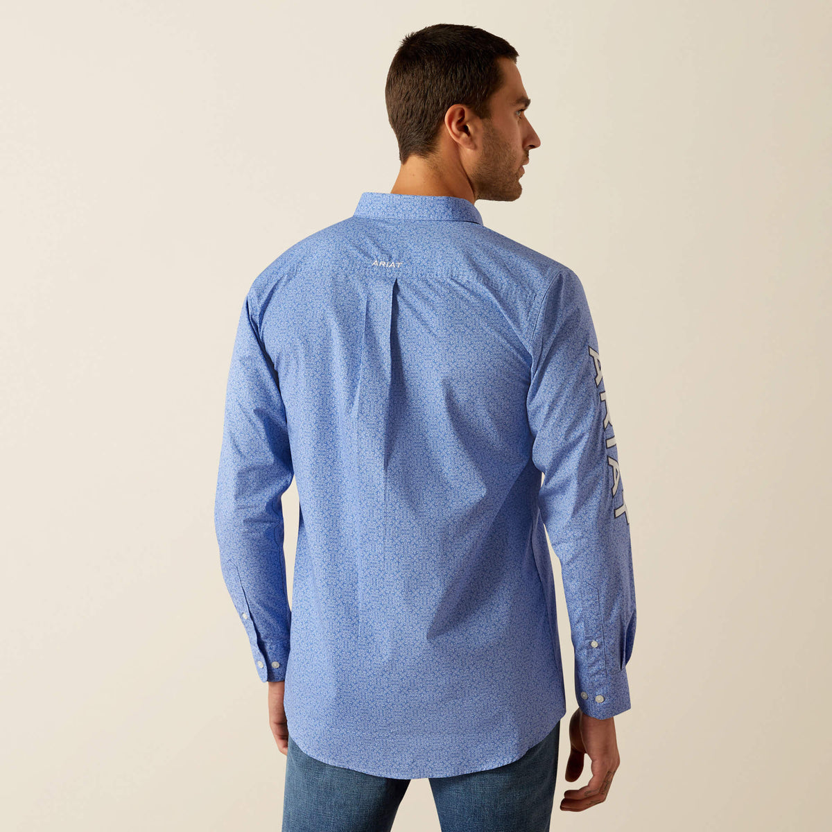 Ariat Team Potter Fitted Shirt in Blue/White