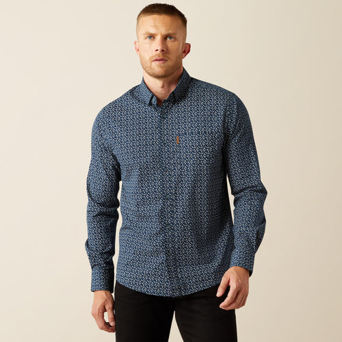 Ariat Marin Modern Fit Shirt – Navy, front