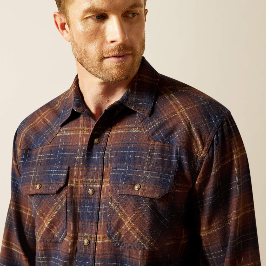 Ariat Harleigh Retro Fit Shirt in Dark Brown