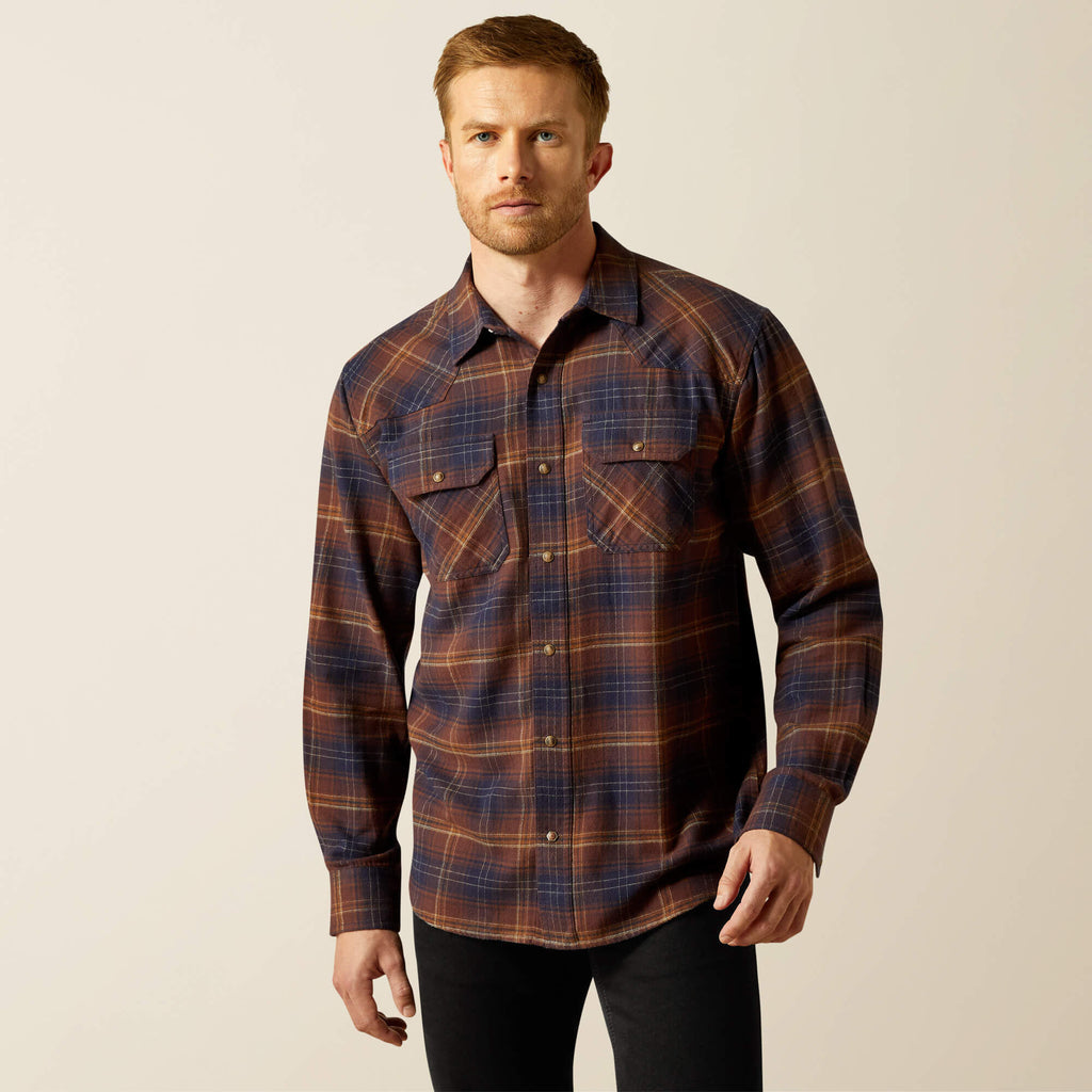 Ariat Harleigh Retro Fit Shirt in Dark Brown