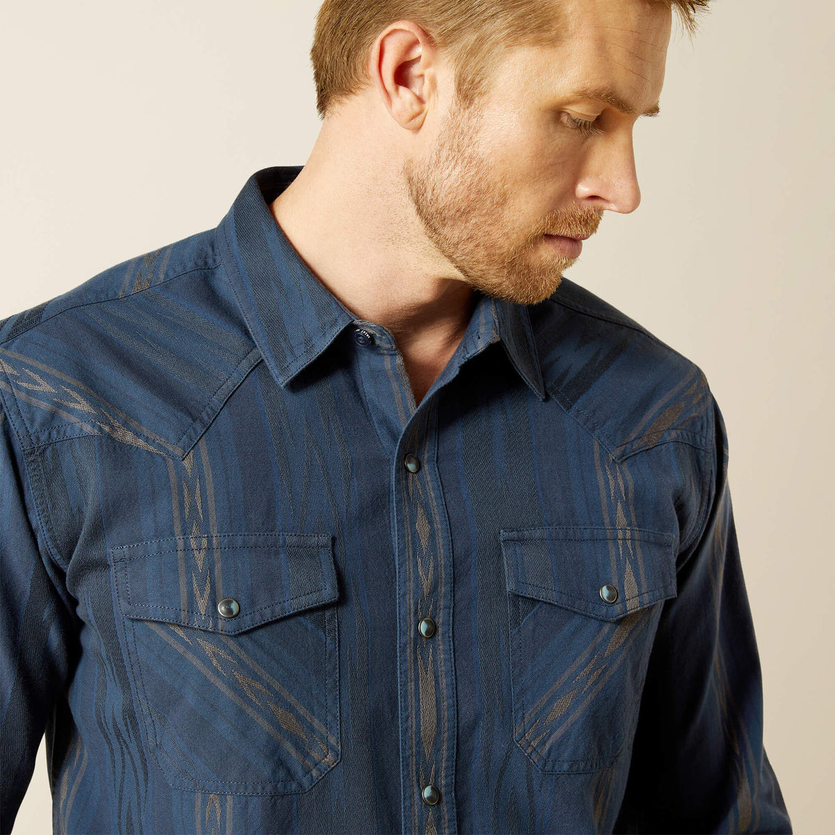 Ariat Hansen Retro Fit Shirt in Navy Chambray