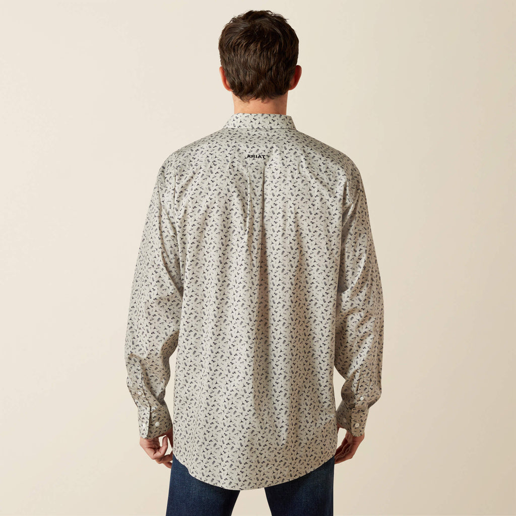 Ariat Wrinkle Free Charles Classic Fit Shirt in Silver