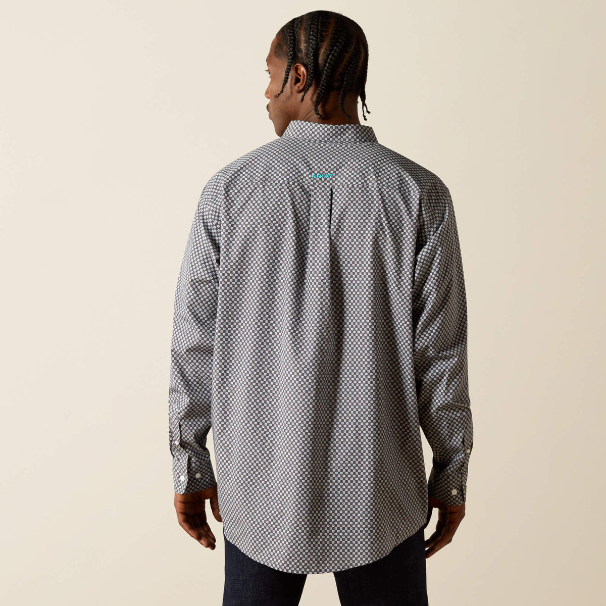 Ariat Wrinkle Free Caleb Classic Fit Shirt in Dark Grey