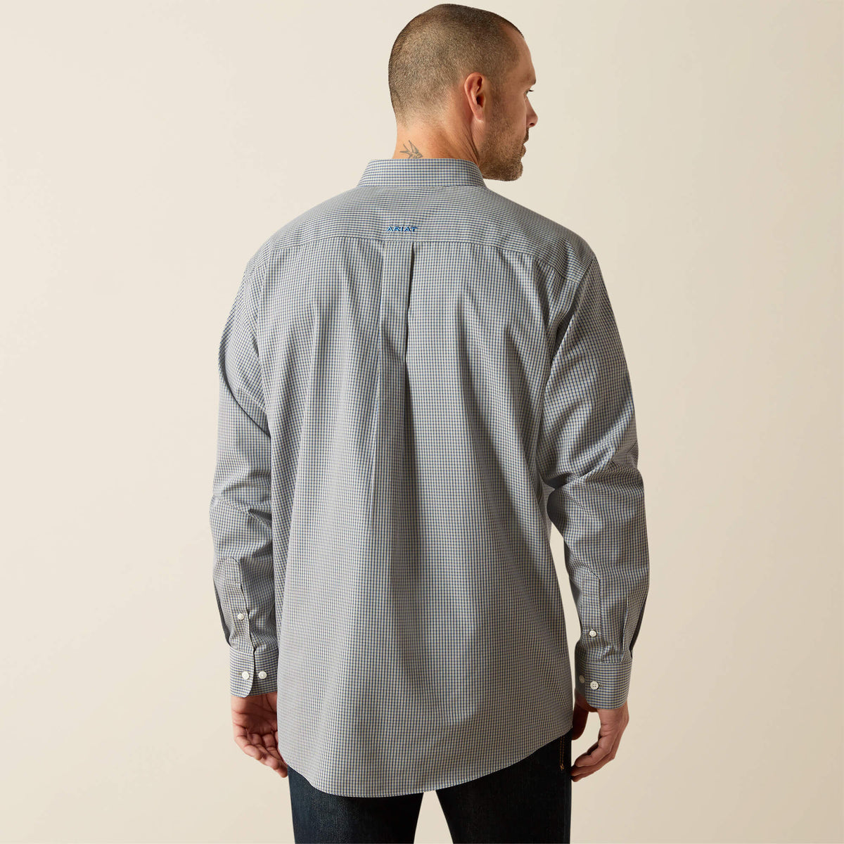 Ariat Wrinkle Free Clayton Classic Fit Shirt in Light Grey