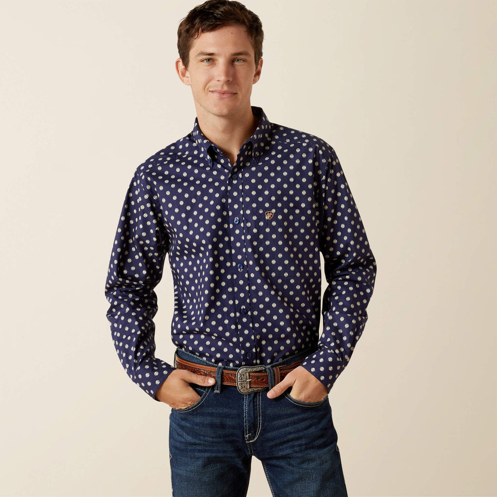 Ariat Sammy Fitted Shirt in Dark Blue