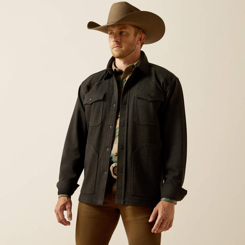 Ariat Cattleman Shirt Jacket – Black, front