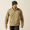 Ariat Caldwell 1/4 Button Sweater – Beige Southwest, front
