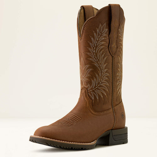 Ariat Hybrid Ranchward W Toe Western Boot Frontier Brown - 3/4 front