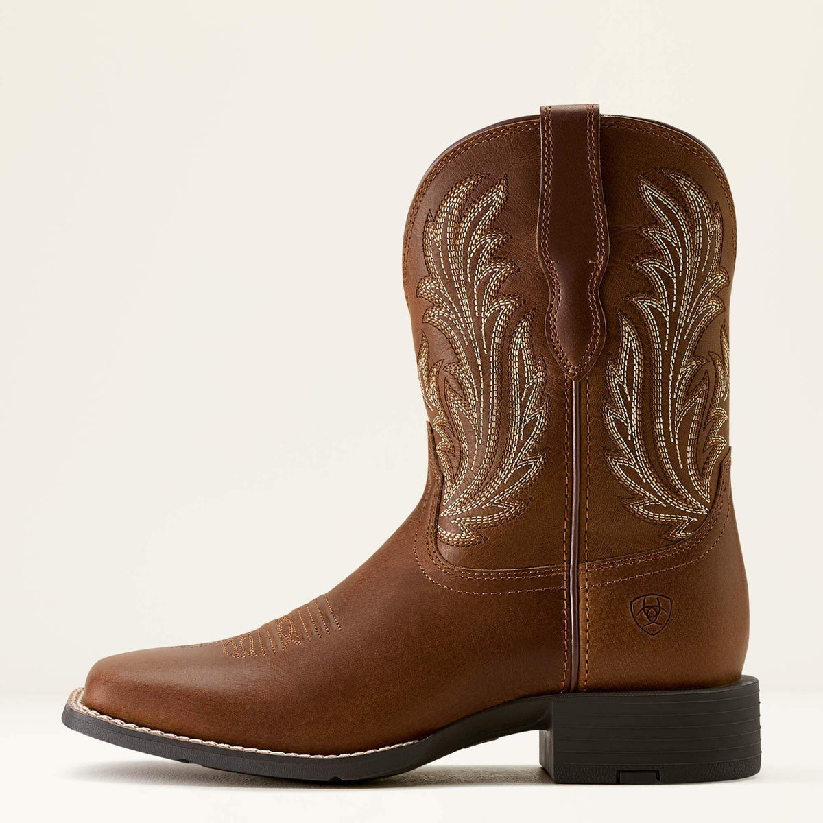 Ariat Round Up Filly Wide Square Toe Western Boot Sorrel Crunch - side