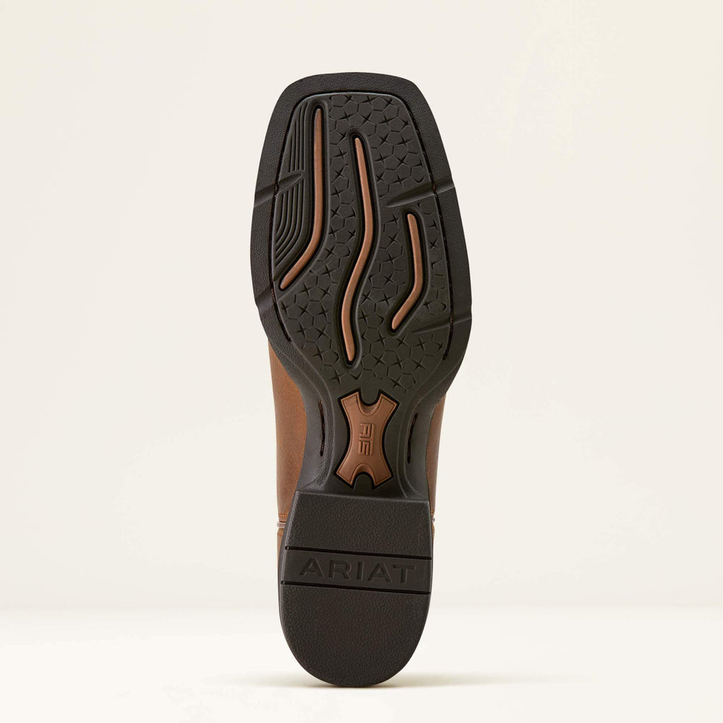 Ariat Round Up Filly Wide Square Toe Western Boot Sorrel Crunch - sole