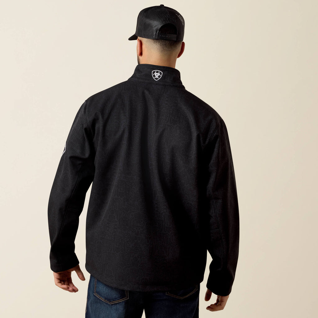 Ariat Logo Softshell Jacket – Black/Mexico, back