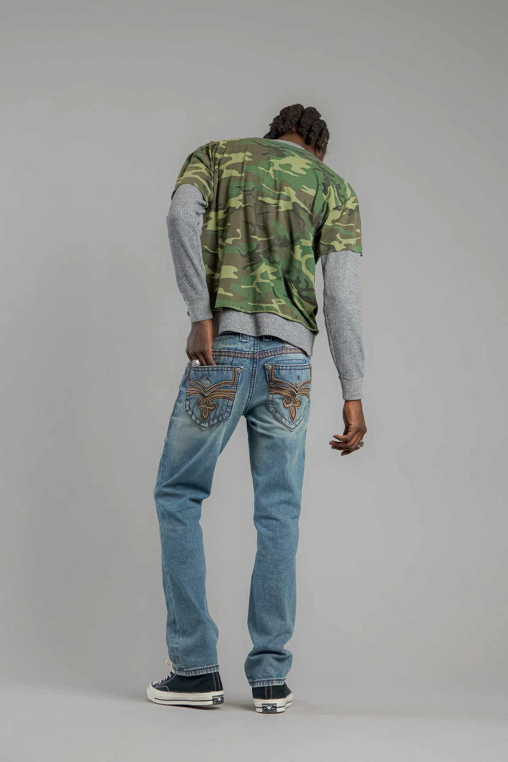 Rock Revival Wes Straight Jeans – Light Vintage Blue