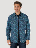 Wrangler Rock 47 Embroidered Yoke Snap Western Shirt in Print