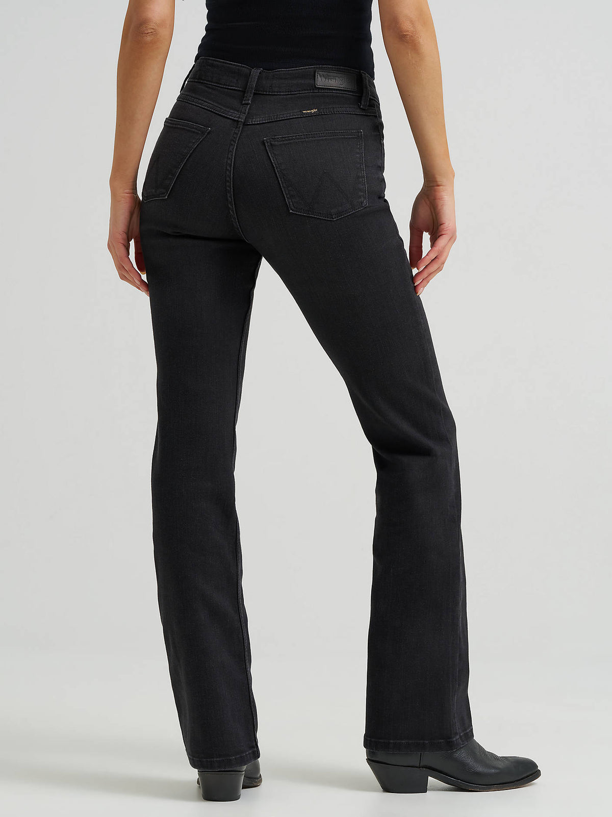 Wrangler High Rise Bold Boot Jeans in Black