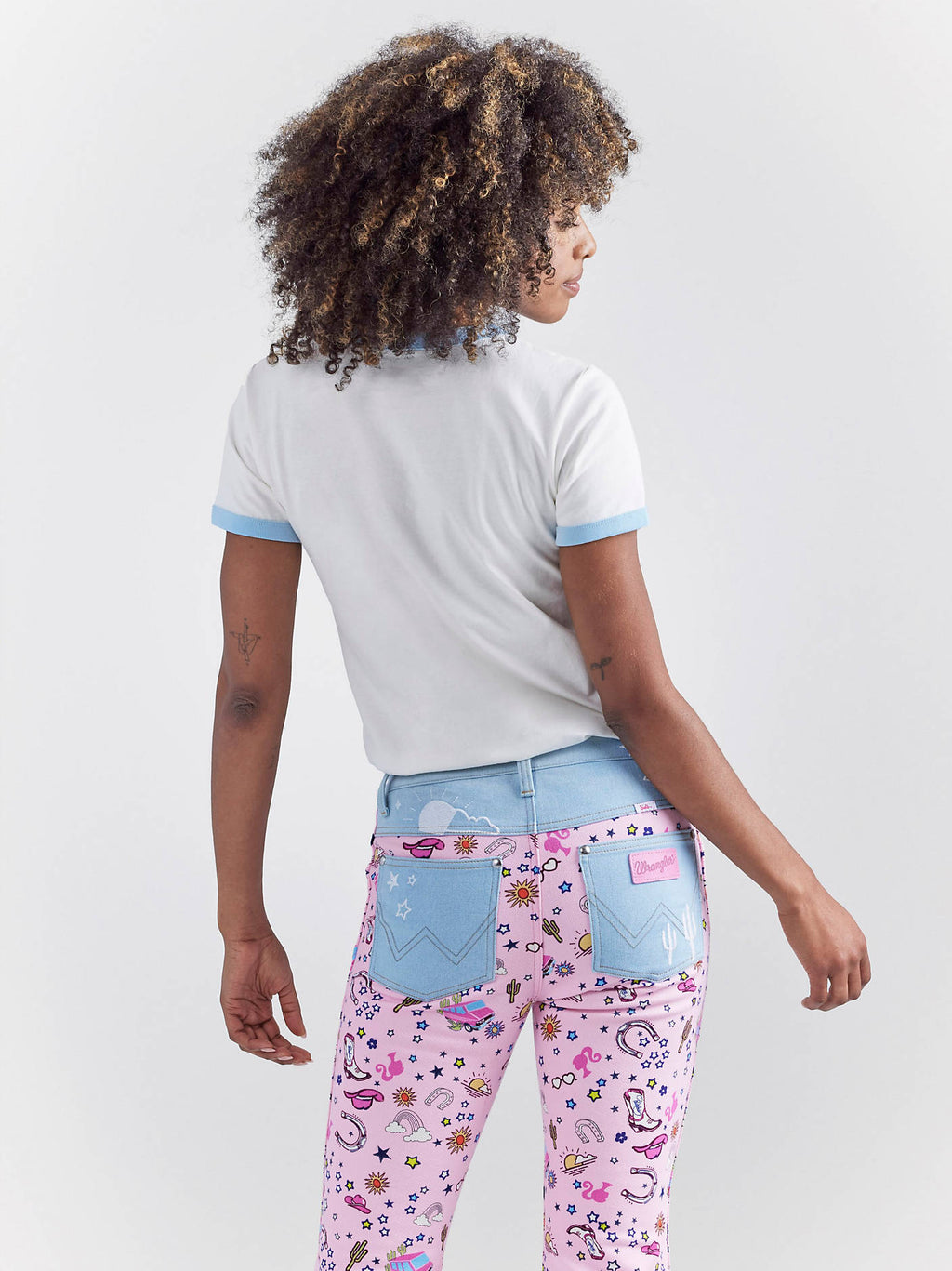 Wrangler x Barbie Denim Daydreams Tee in Cream