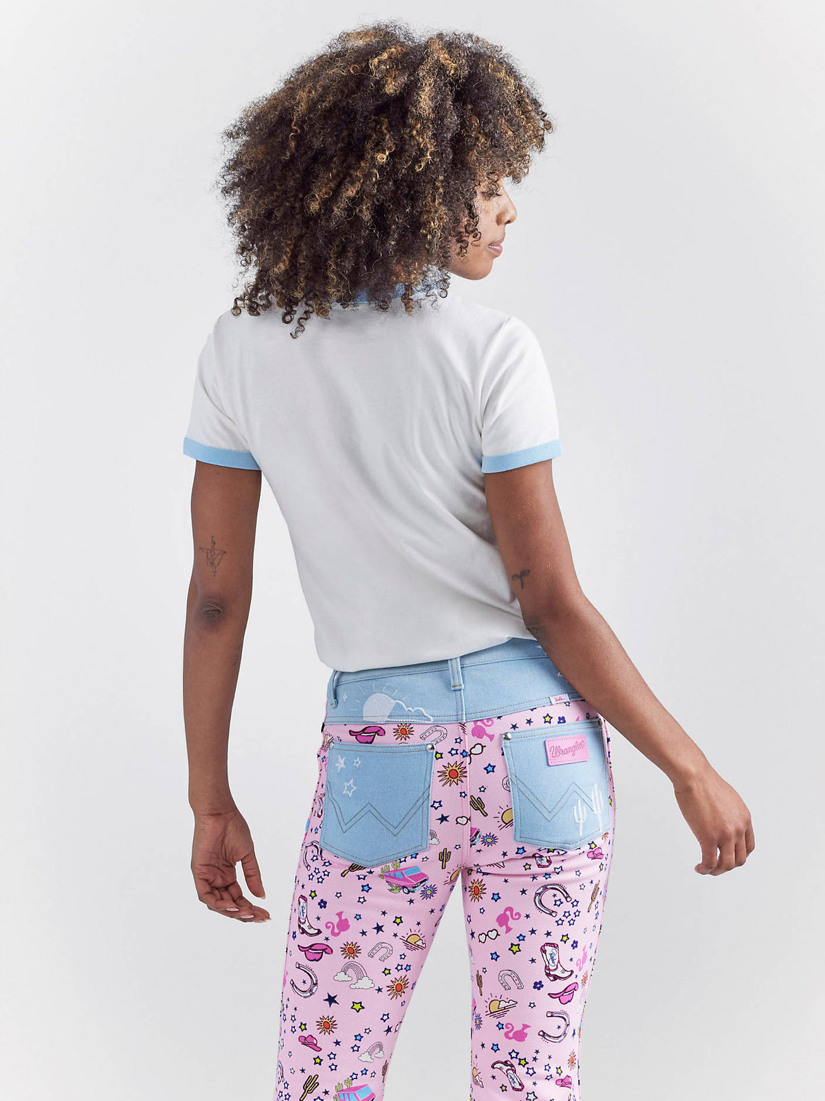 Wrangler x Barbie Denim Daydreams Tee in Cream