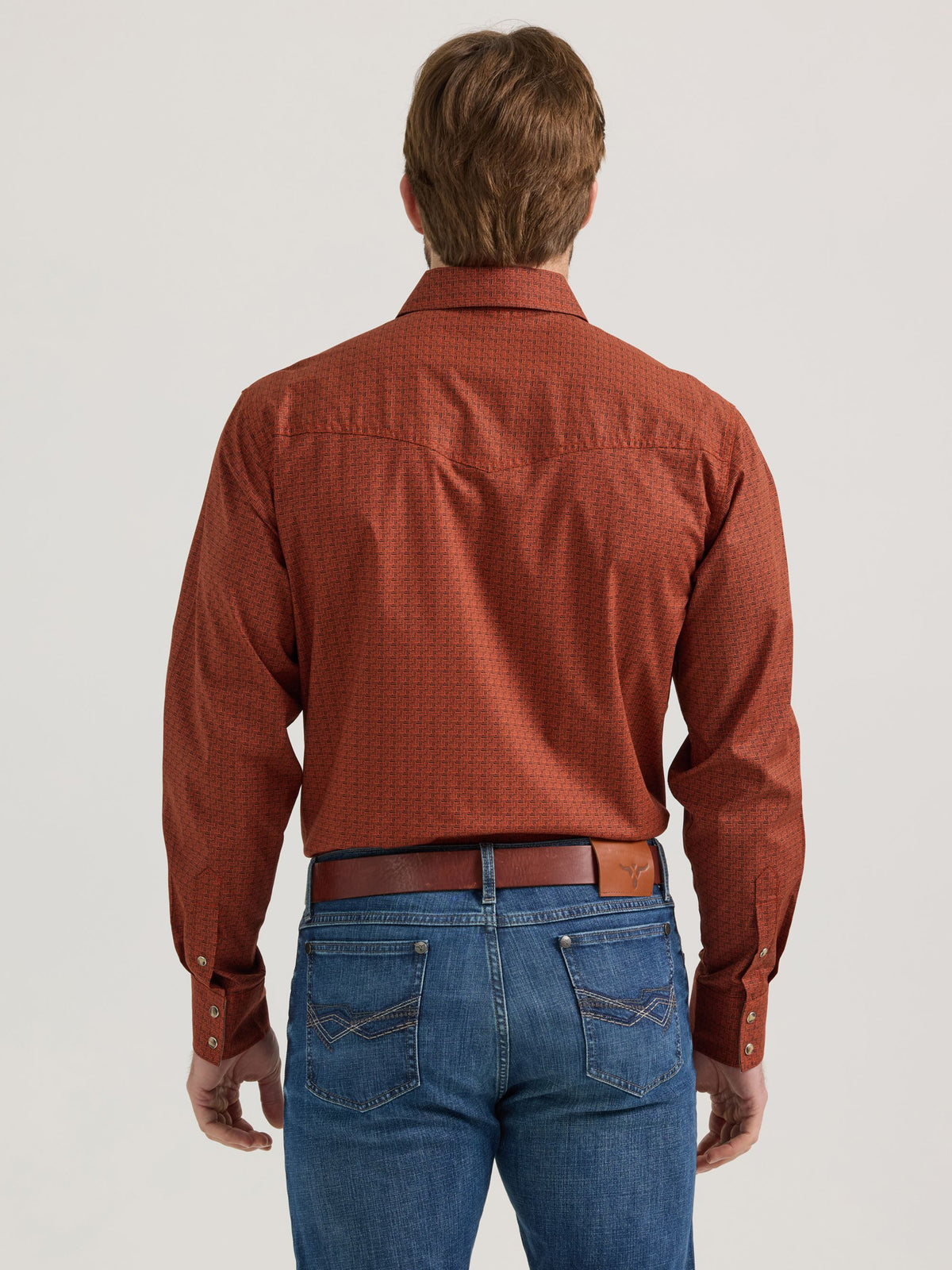 Wrangler 20X Competition Advanced Comfort Snap Western Shirt in Orange