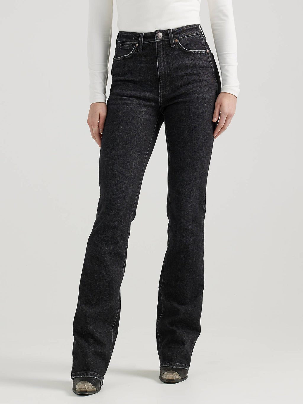 Wrangler Women's Retro Bailey High Rise Bootcut Jean in Black