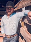 Wrangler Cody Johnson One Pocket Button Down Shirt in Pale Blue