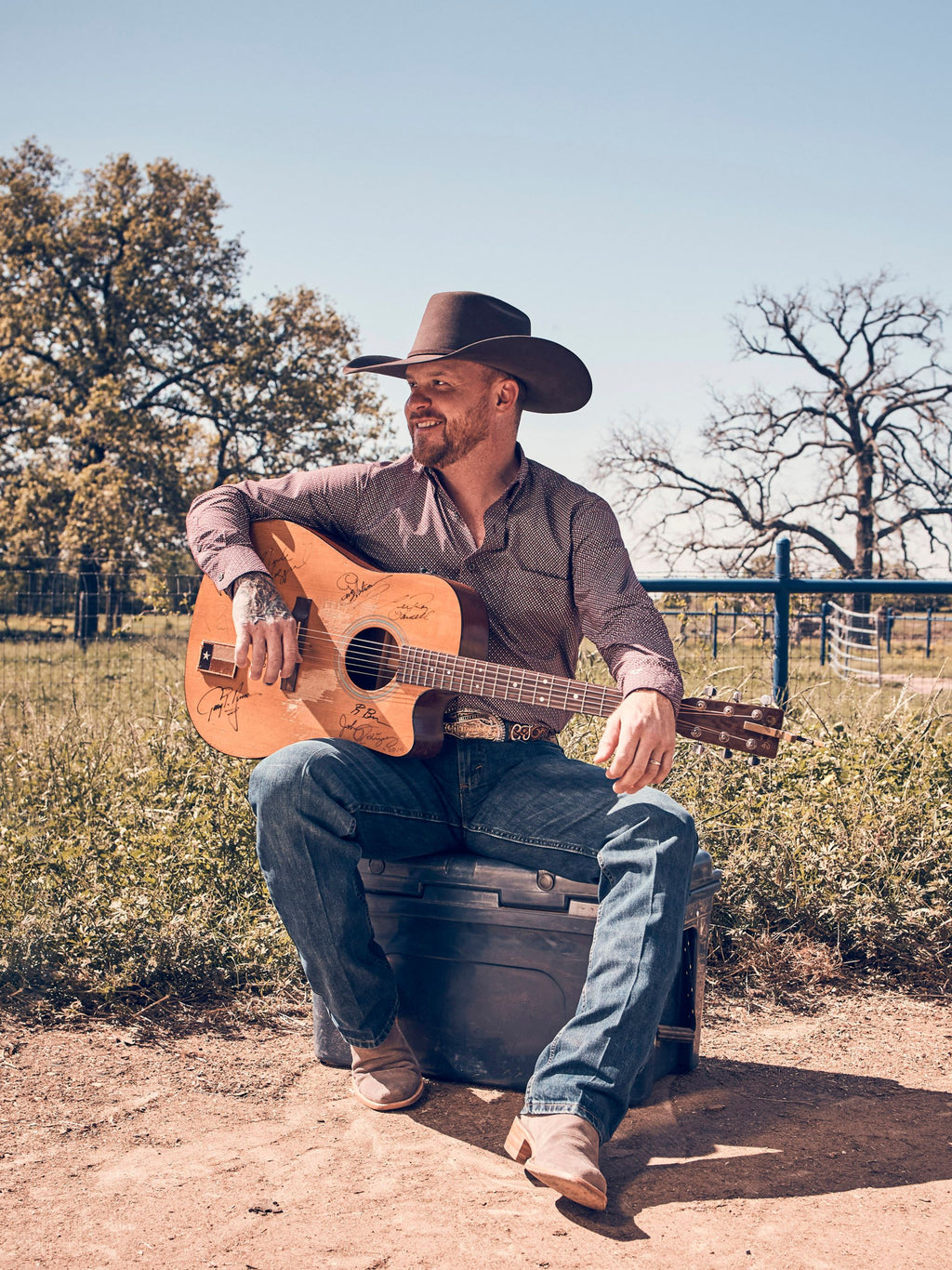 Wrangler Cody Johnson One Pocket Button Down Shirt in Burgundy