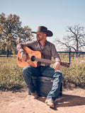 Wrangler Cody Johnson One Pocket Button Down Shirt in Burgundy
