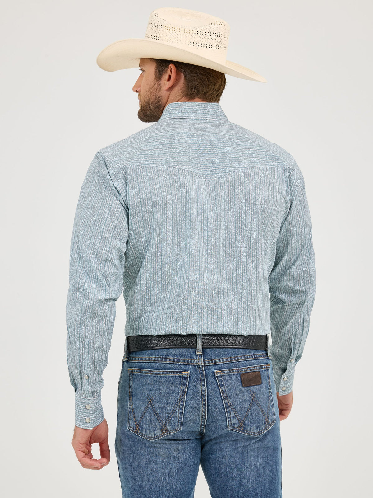 Wrangler 20X Competition Advanced Comfort Snap Western Shirt in Turquoise