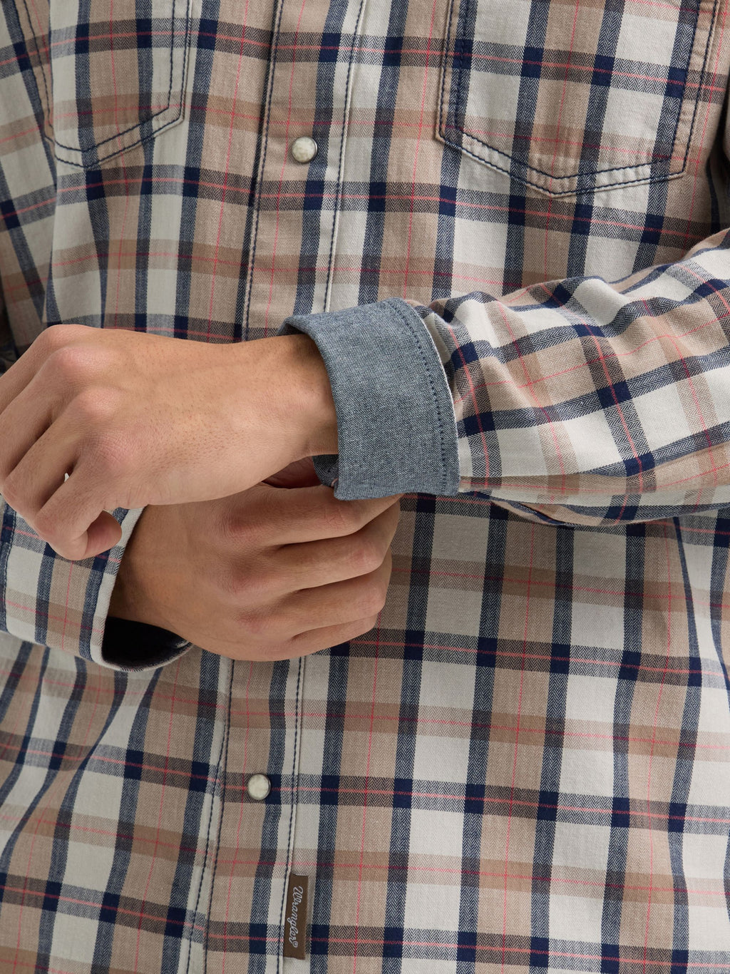Wrangler Retro Premium Snap Western Shirt in Foam