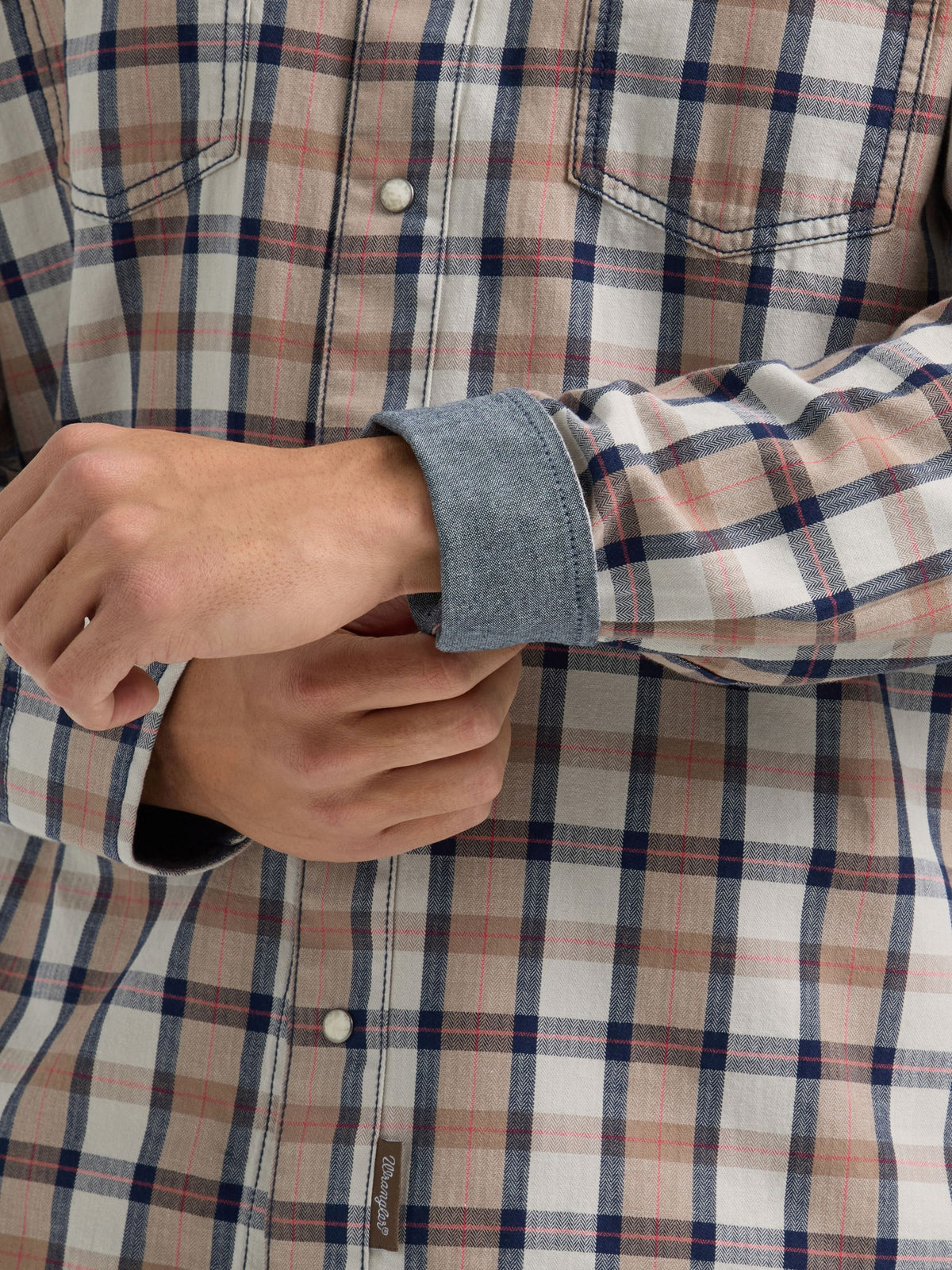 Wrangler Retro Premium Snap Western Shirt in Foam