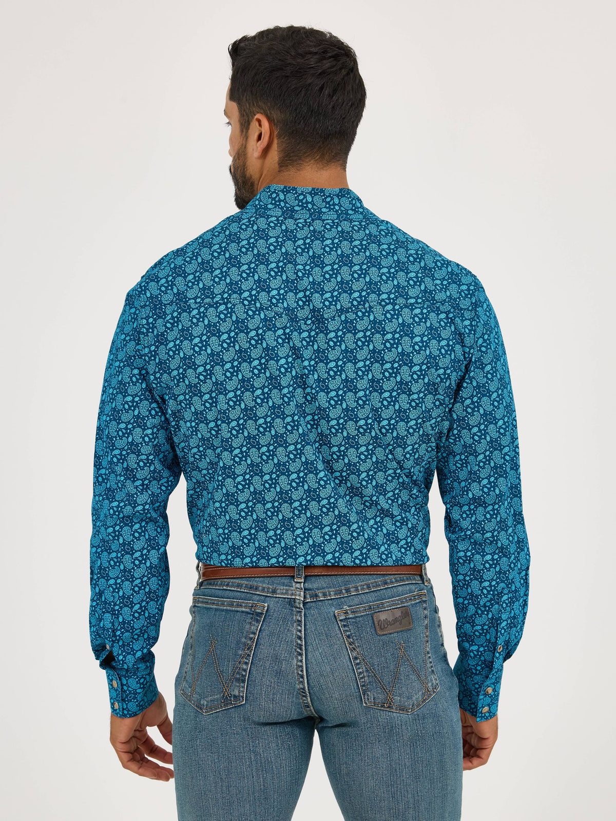 Wrangler 20X Competition Advanced Comfort Snap Western Shirt in Navy
