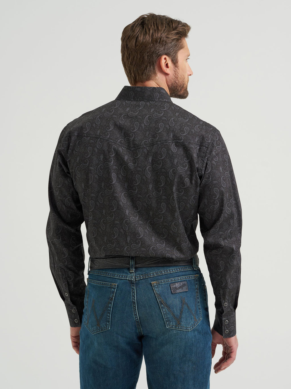 Wrangler 20X Competition Advanced Comfort Snap Western Shirt in Black