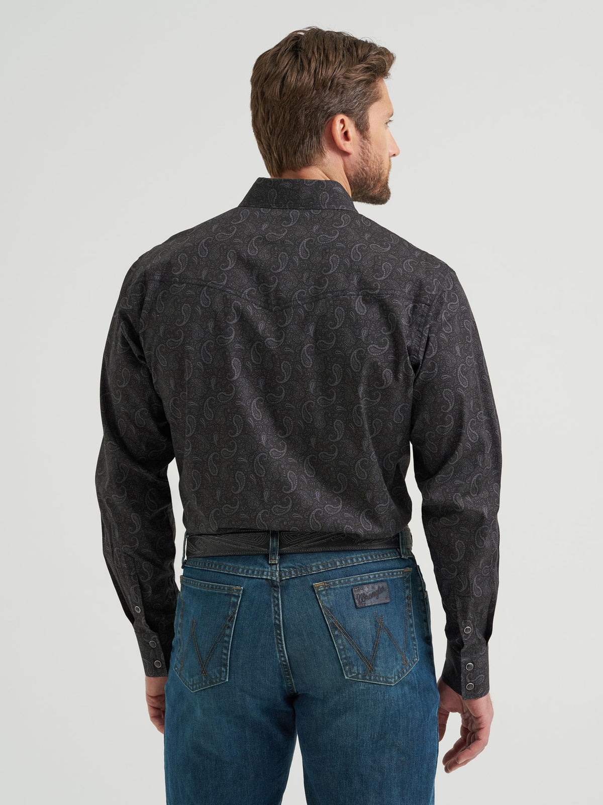 Wrangler 20X Competition Advanced Comfort Snap Western Shirt in Black