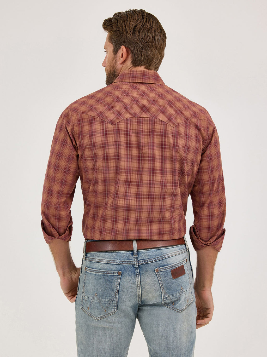Wrangler Retro Sawtooth Snap Western Shirt in Rawhide