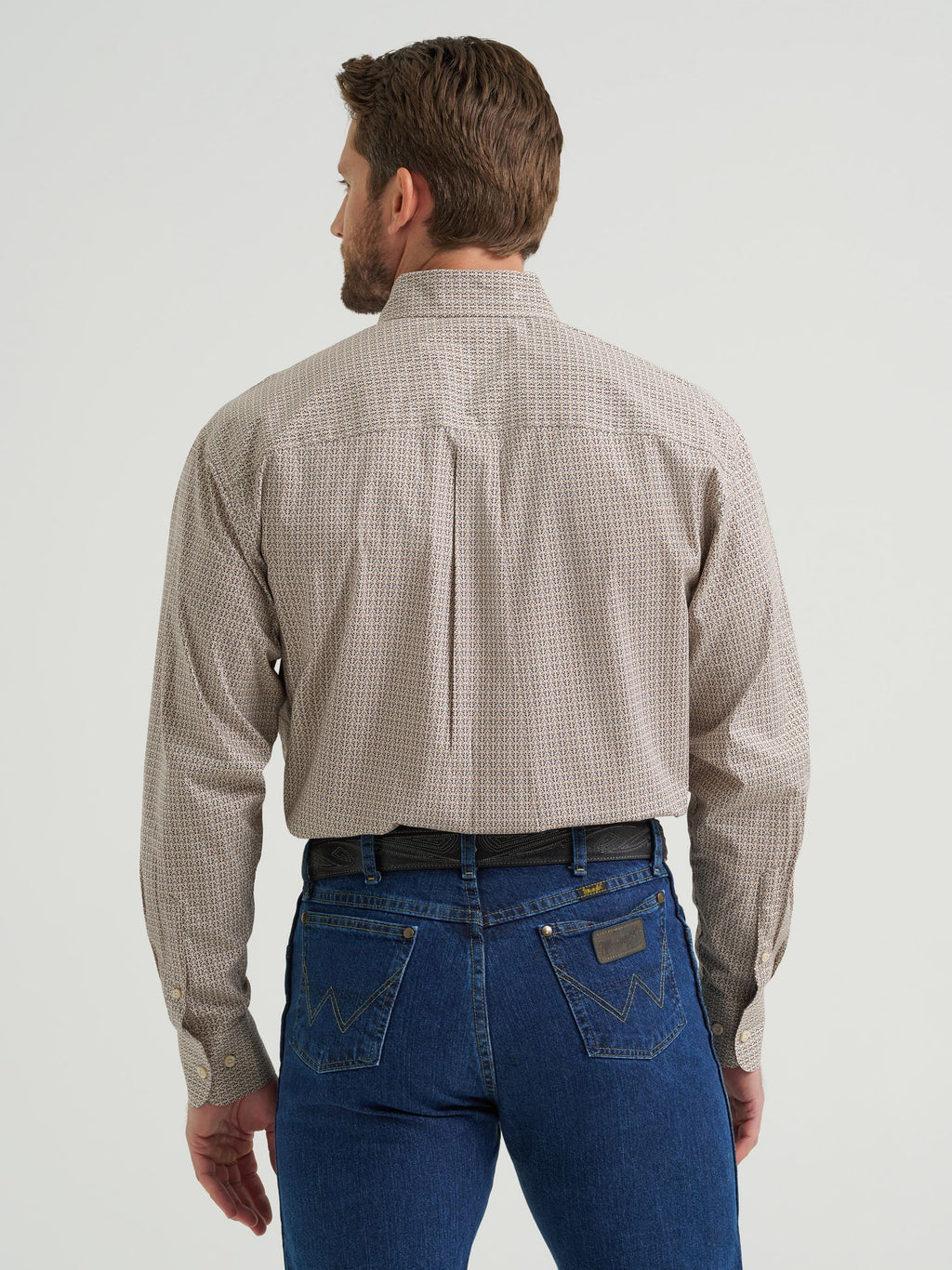 Wrangler George Strait Two Pocket Button Down Shirt in Nouveau Brown