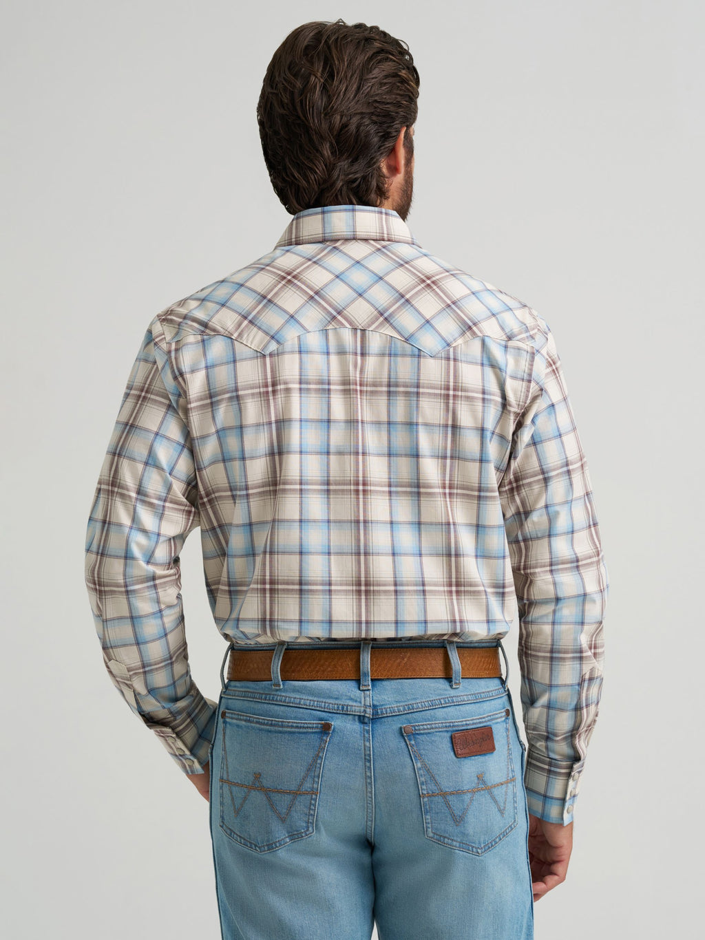 Wrangler Retro Sawtooth Snap Western Shirt in Historic Tan