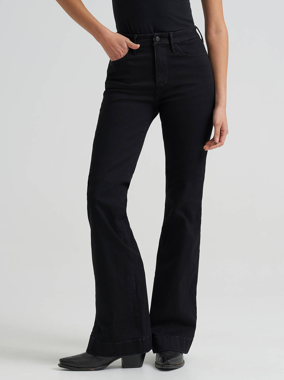 Wrangler Bespoke High Rise Trouser Jeans in Black