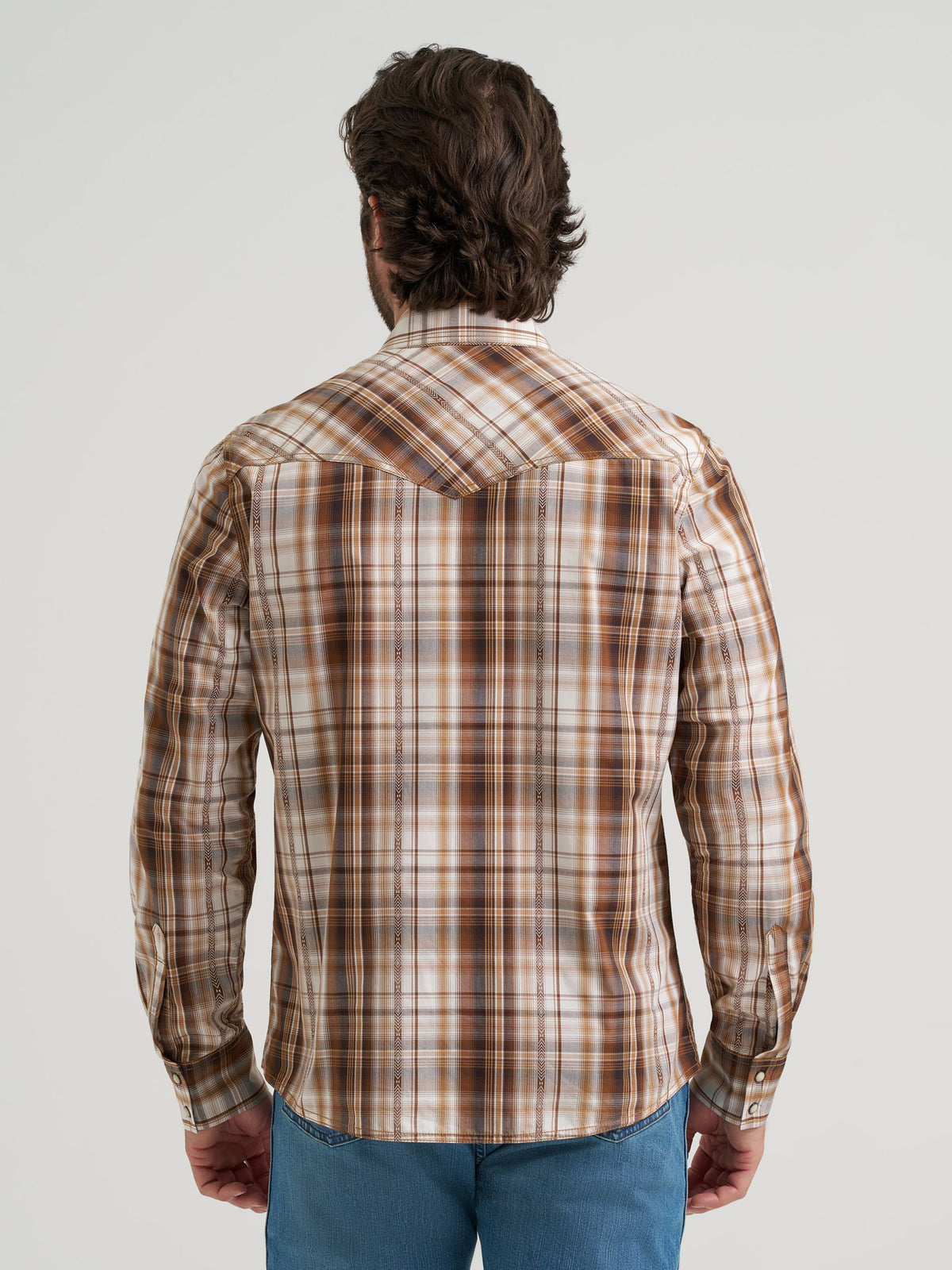 Wrangler Retro Premium Snap Western Shirt in Earthen