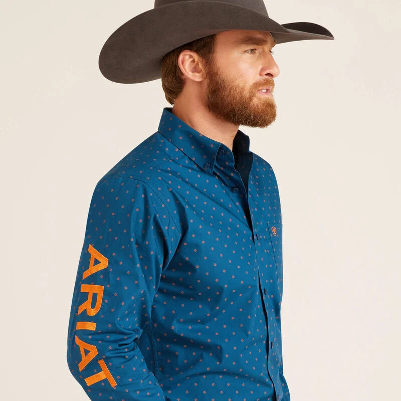 Ariat Team Clarence Fitted Long Sleeve Shirt – True Blue