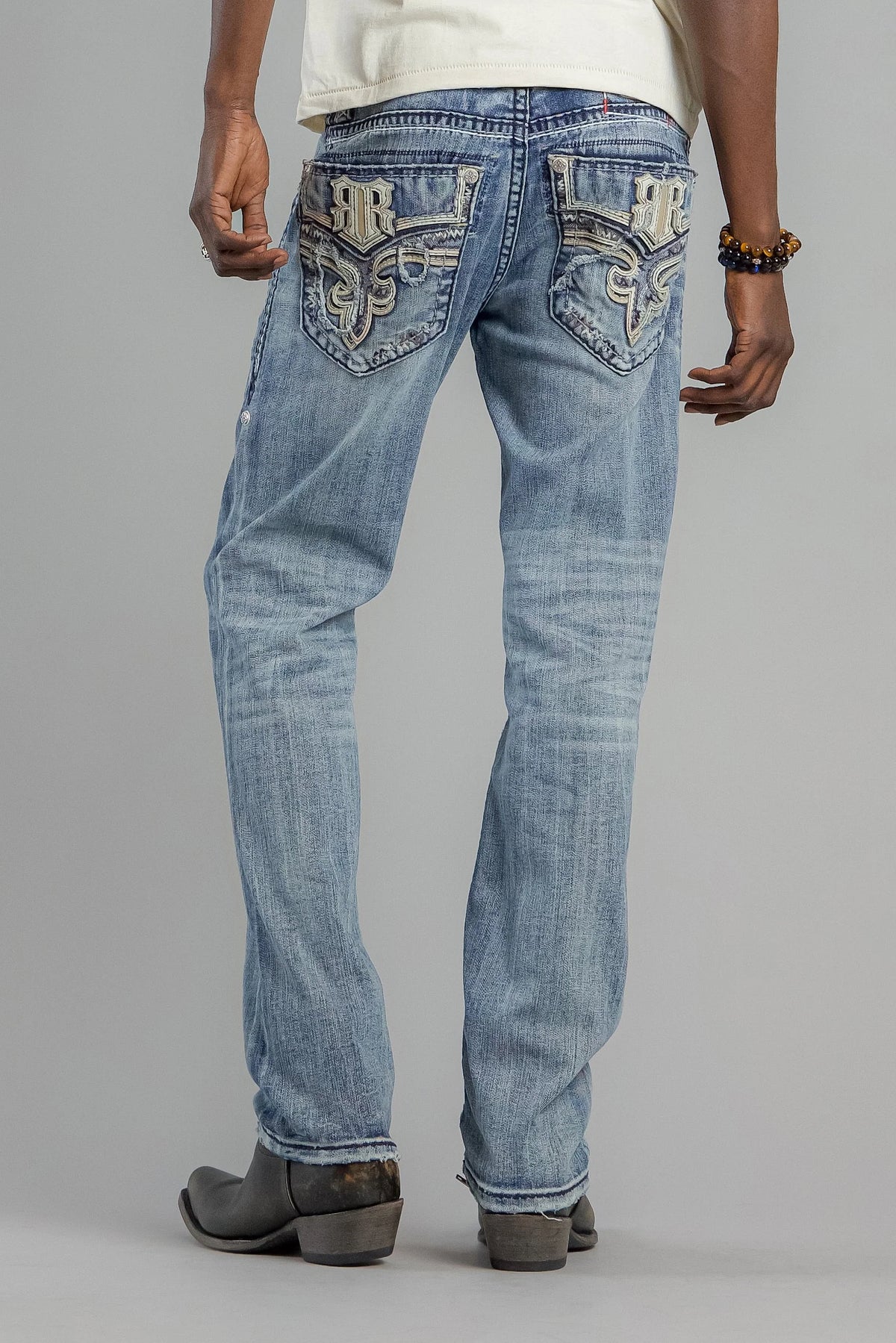 Rock Revival Richie Straight Jeans – Light Blue