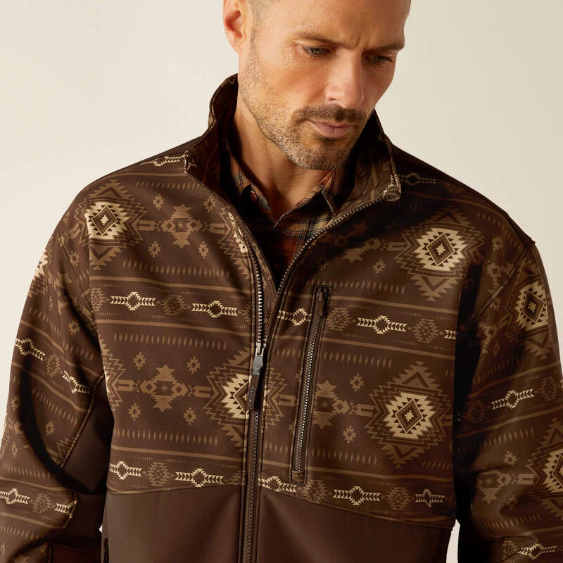 Ariat Logan Softshell Jacket – Bangan Bark Southwest Print