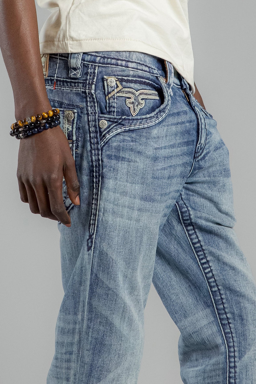 Rock Revival Richie Straight Jeans – Light Blue