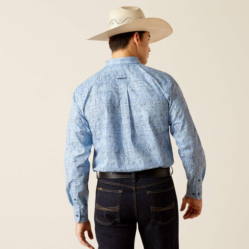 Ariat Team Vaughn Fitted Long Sleeve Shirt – Blue