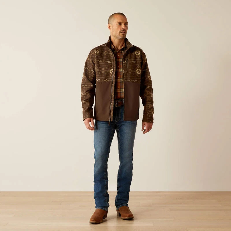Ariat Logan Softshell Jacket – Bangan Bark Southwest Print