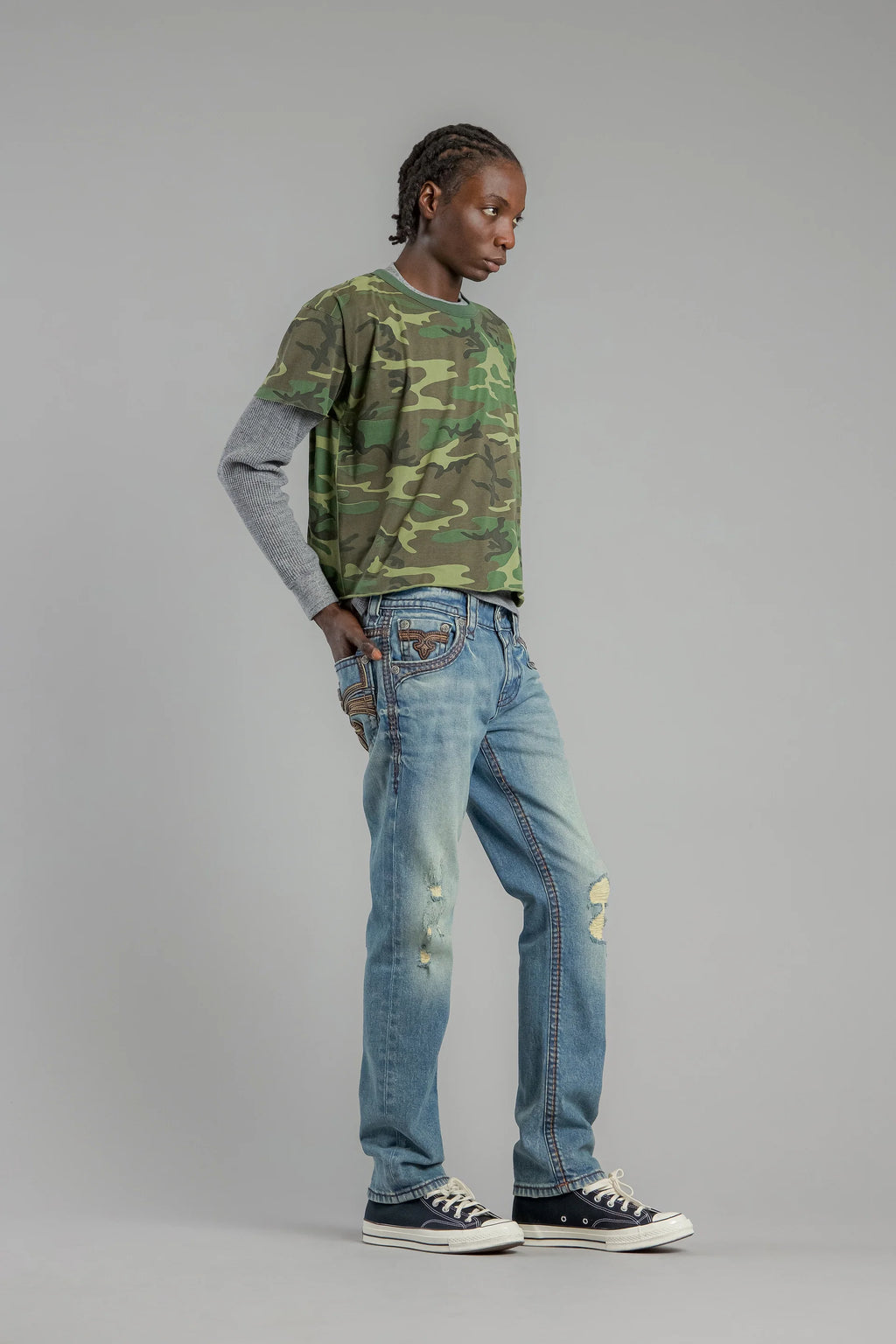 Rock Revival Wes Straight Jeans – Light Vintage Blue